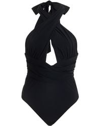 Zimmermann - Alight Wrapped Halter One-piece Swimsuit - Lyst