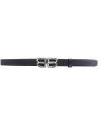 Balenciaga - Bb Thin Leather Belt - Lyst