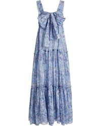 Chloé - Floral-Printed Cotton Voile Midi Dress - Lyst
