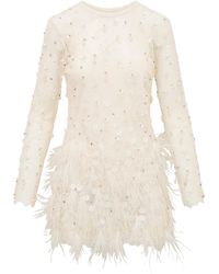 LoveShackFancy - Alouetta Embellished Lace Mini Dress - Lyst