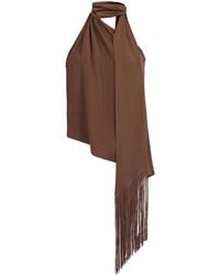 ‎Taller Marmo - Astor Scarf-Neck Crepe Cady Top - Lyst