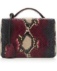 Mark Cross Small Grace Python Box Bag - Purple