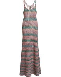 Chloé - Crocheted Wool Midi Dress - Lyst