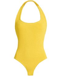 Hunza G - Sandy Halter-Neck One-Piece Swimsuit - Lyst