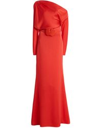 Silvia Tcherassi - Noelia Off-The-Shoulder Satin Maxi Dress - Lyst