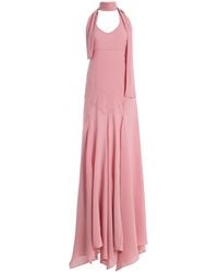 Siedres Zaye Lace-trimmed Crepe Mini Dress in Natural | Lyst