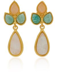 Sylvia Toledano - Paisley Quartz; Amazonite; Moonstone Earrings - Lyst