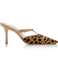 Jimmy Choo - X Conner Ives Gloria Cheetah-Print Pony Hair Mules - Lyst