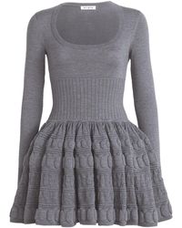 Alaïa - Knit Wool-blend Mini Dress - Lyst