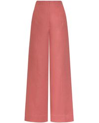 ANDRES OTALORA - La Promesa Linen Wide-Leg Pants - Lyst