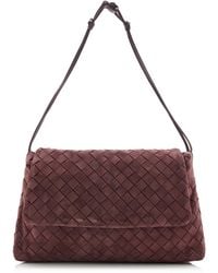 Bottega Veneta - Giorno Intrecciato Suede Clutch - Lyst