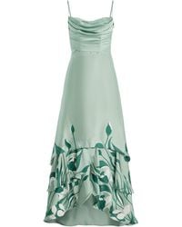 ANDRES OTALORA - Exclusive Floreada Tulip-Printed Satin Maxi Dress - Lyst