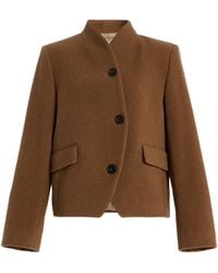House of Dagmar - Short Curved Wool-Blend Jacket - Lyst