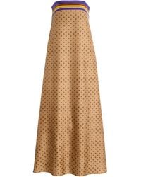 Christopher Esber - Exclusive La Isla Bandana-Print Silk-Twill Strapless Dress - Lyst