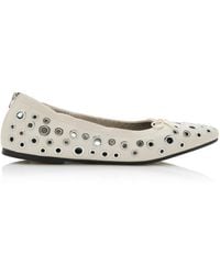 Golden Goose - Amy Eyelet-Embellished Leather Ballet Flats - Lyst