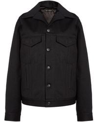 Balenciaga - Standing Waxed Denim Jacket - Lyst