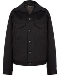 Balenciaga - Standing Waxed Denim Jacket - Lyst