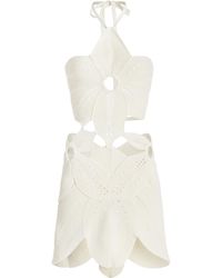 Cult Gaia - Floreana Knit-cotton Mini Dress - Lyst
