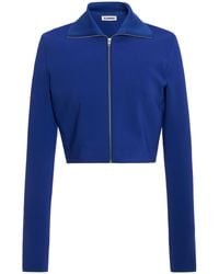 Jil Sander - Cropped Zip-Up Jacket - Lyst