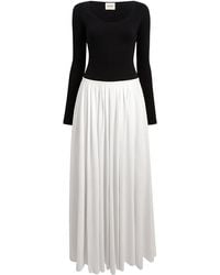 KHAITE - Carlotta Pleated Jersey Maxi Dress - Lyst