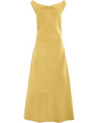 Jonathan Simkhai - Bridger Suede Midi Dress - Lyst