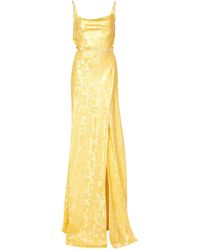 Markarian Exclusive Dashwood Floral-jacquard Gown - Yellow