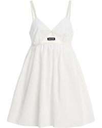 Miu Miu - Pop Cotton-Blend Mini Dress - Lyst