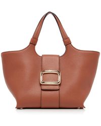 Roger Vivier - Grand Viv' Choc Leather Tote Bag - Lyst