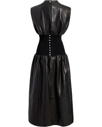 Khaite - Uni Corset Leather Maxi Dress - Lyst