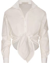 ANDRES OTALORA - Luz Envolvente Cotton-Poplin Shirt - Lyst