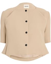 KHAITE - Franc Crepe Peplum Jacket - Lyst