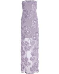 ROTATE BIRGER CHRISTENSEN - 3D Mesh Maxi Dress - Lyst