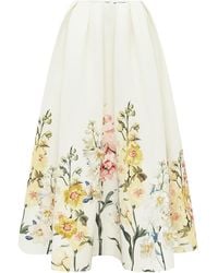 LEO LIN - Victoria Embroidered Puff Maxi Skirt - Lyst