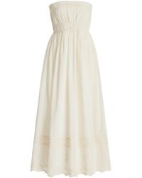 Posse - Mylah Embroidered Cotton-blend Maxi Dress - Lyst