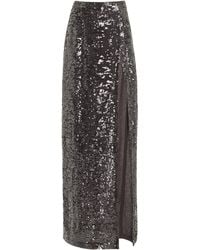 LAPOINTE - Sequined Crepe Maxi Skirt - Lyst