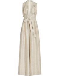 Adam Lippes - Hand Pleated Cocktail Dress With Lace Detail - Lyst