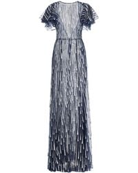 The Vampire's Wife - The Silver Rain Glittered Tulle Maxi Dress - Lyst