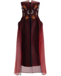 Maticevski - Dragonfly Beaded Silk-organza Midi Dress - Lyst