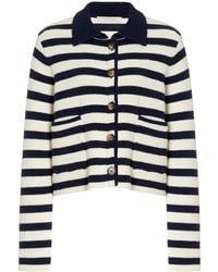 FAVORITE DAUGHTER - Striped Knit Cotton-blend Jacket - Lyst