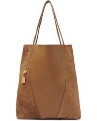 Chloé - Spin Leather And Suede Tote Bag - Lyst