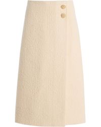 Cara Cara - Luca Cotton-Wool Blend Boucle Tweed Midi Skirt - Lyst