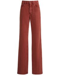 Chloé - Rigid Garment-Dyed High-Rise Straight-Leg Jean - Lyst