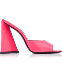 the attico devon patent leather mules