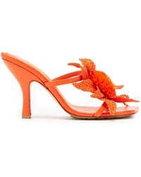 Bottega Veneta - Adam Flower-Detailed Leather Sandals - Lyst