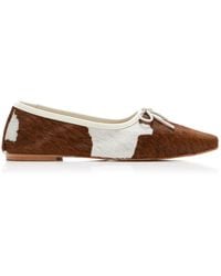 Frēda Salvador - Jada Calfhair Leather Ballet Flats - Lyst