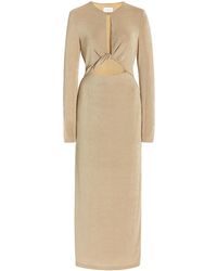Significant Other Monza Cutout Jersey Midi Dress - Natural
