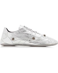 Balenciaga - Zen Metallic Leather Sneakers - Lyst
