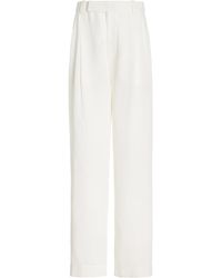 Sir. The Label - Clemence Pleated Linen-blend Straight-leg Pants - Lyst