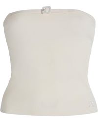 Courreges - Buckle-Detailed Knit Tube Top - Lyst