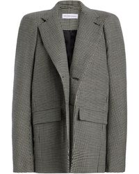 Marie Adam-Leenaerdt - Structured Checked Wool Blazer - Lyst